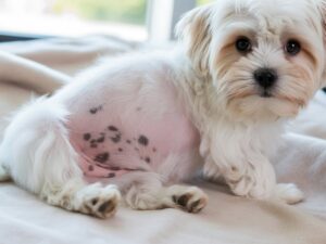 Maltese dark spots on skin