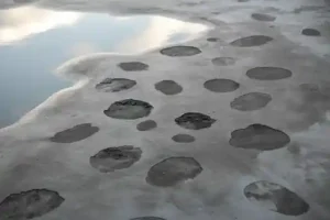 dark spots in new concrete