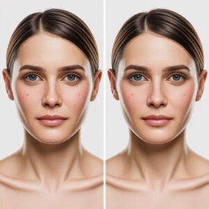 laser dark spot removal before and after