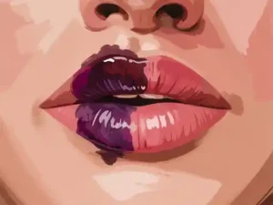 dark purple spot on your lip 