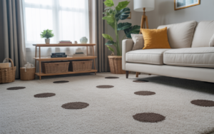 dark spots appearing on your carpet