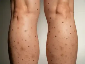 dark spots on back of legs