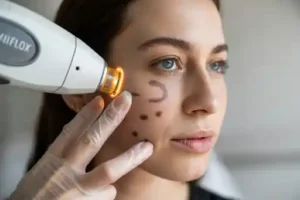 removing dark spots from face with laser