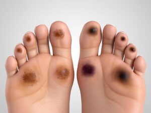 why your toes have dark spots