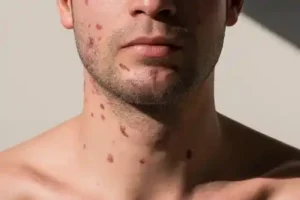 dark spots on face after shaving